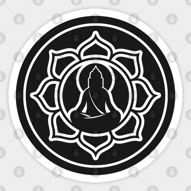 Buddha Lotus Flower Spiritual Sticker by RadStar